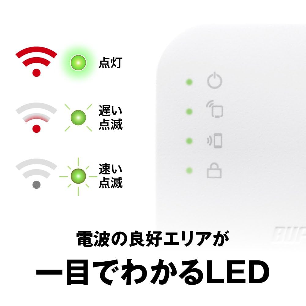 Amazon.co.jp: バッファロー WiFi 無線LAN 中継機 Wi-Fi5 11ac